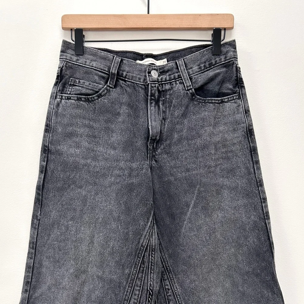 Levi’s ‘94 Baggy Wide Leg Jeans in Where’s My Phone Charcoal Washed Black sz 26